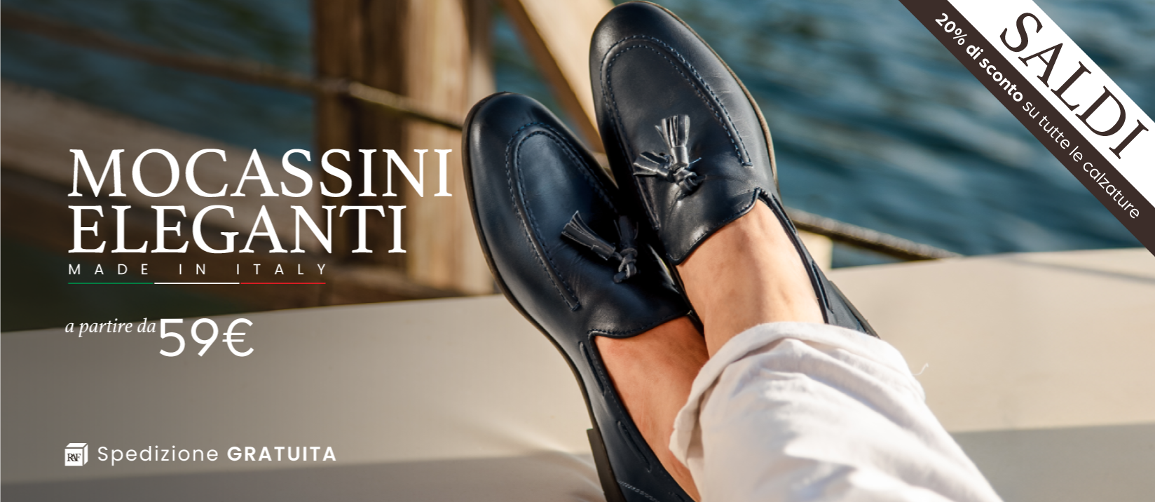 Mocassins Made in Italy en Cuir Véritable