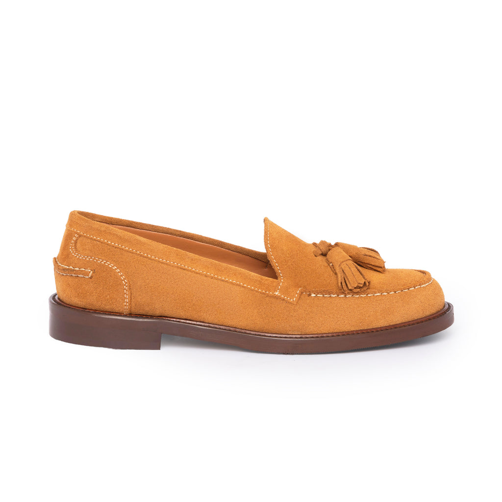 Mocassins A104PN Femme avec nœud en daim - cuir