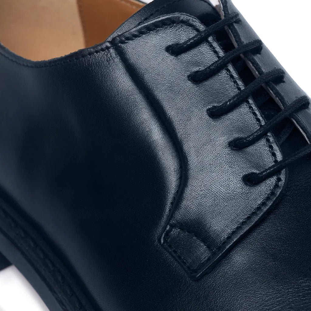 Chaussures à lacets en cuir - Bleu