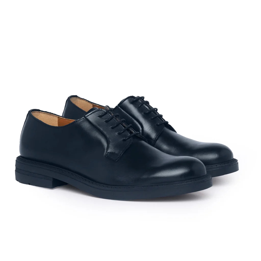 Chaussures à lacets en cuir - Bleu