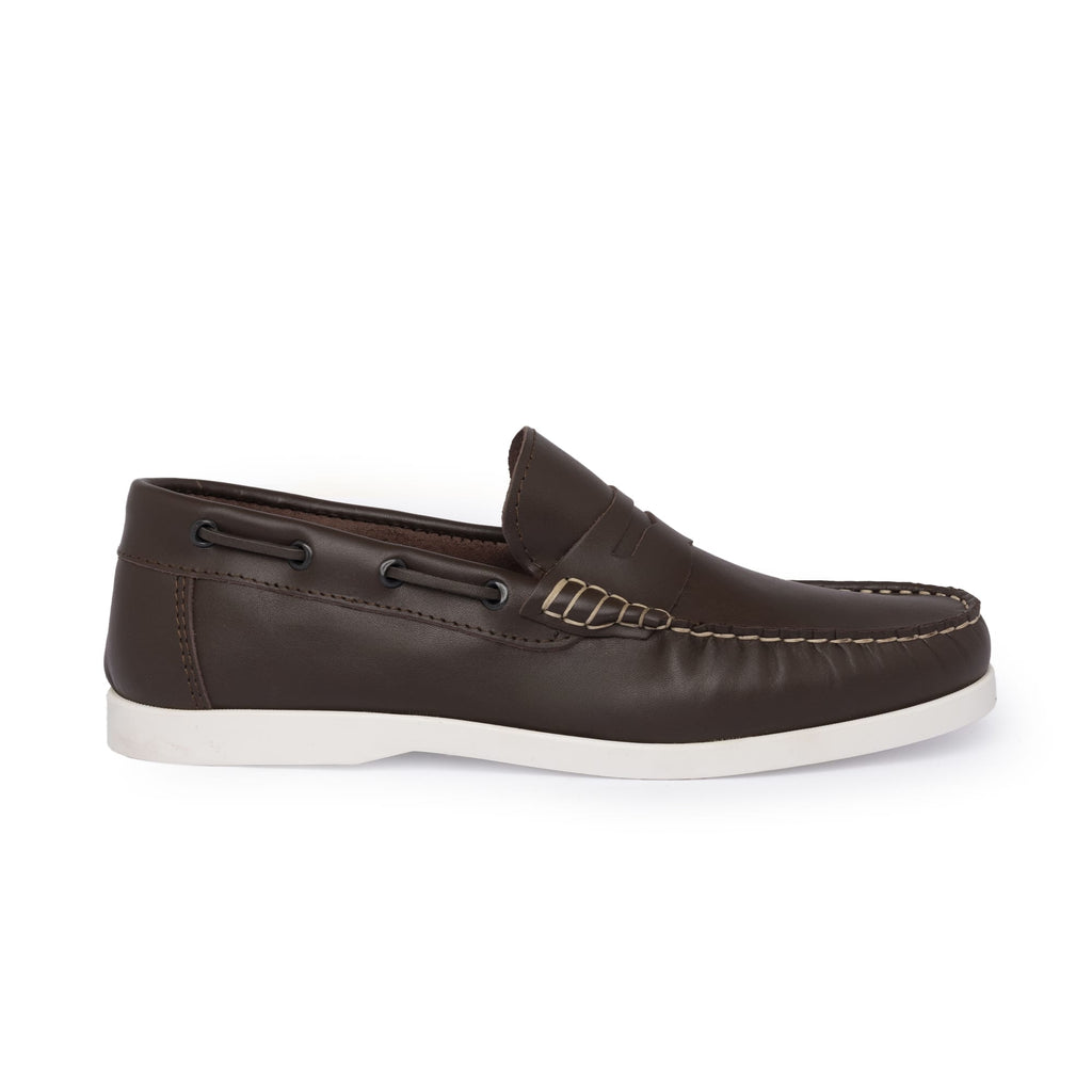 Mocassins Bateau 02 avec Bandeau en Cuir Tête de Moro