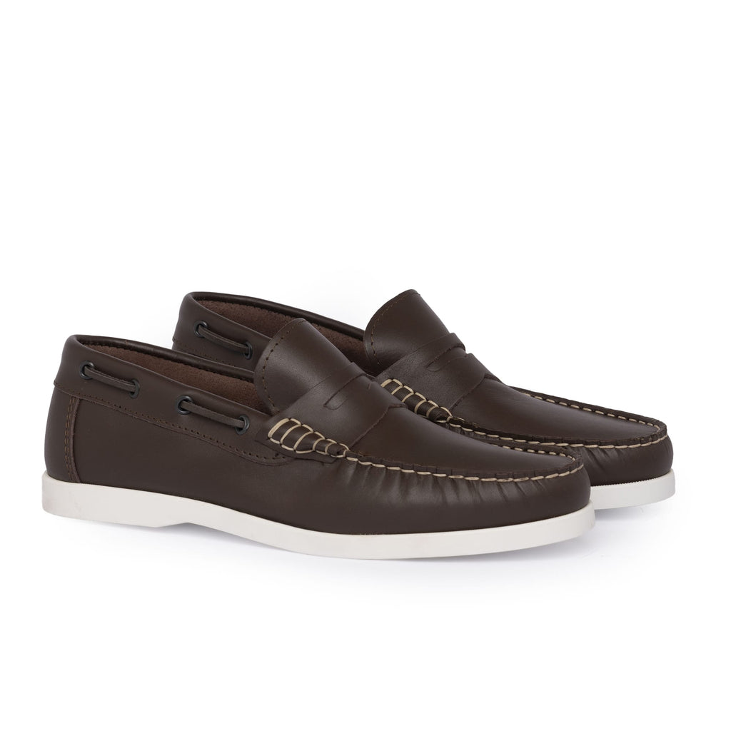 Mocassins Bateau 02 avec Bandeau en Cuir Tête de Moro