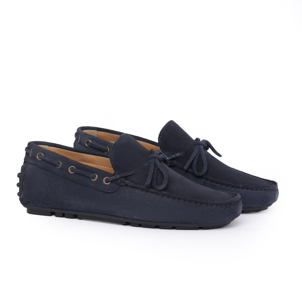 Mocassins Gommino F.2 en suède - Bleu