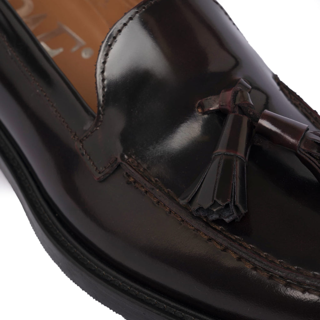 Mocassins A104PN Femme avec nœud en cuir - Bordeaux