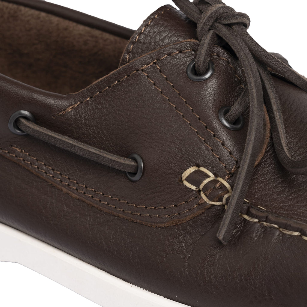 Mocassins Bateau 01 avec Lacets en Cuir tête de Moro