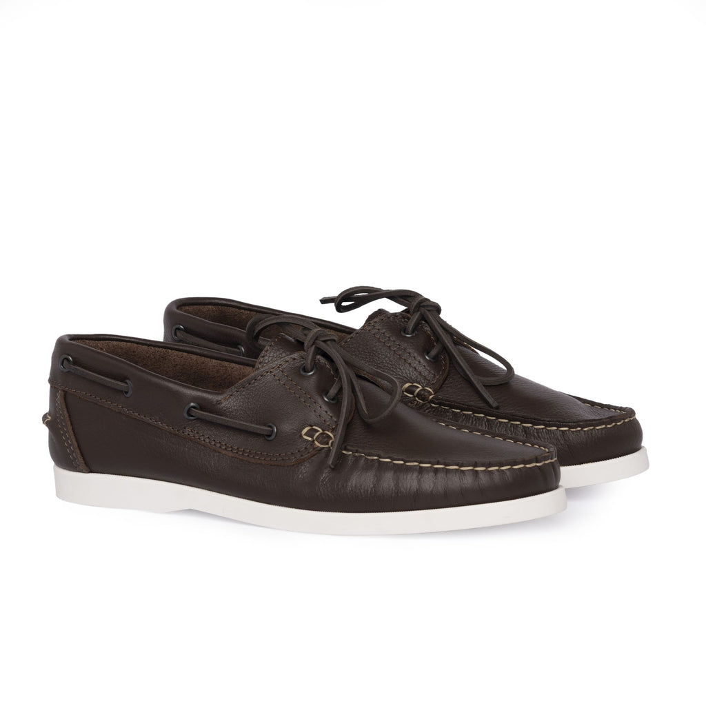 Mocassins Bateau 01 avec Lacets en Cuir tête de Moro
