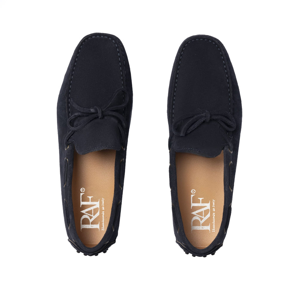 Mocassins Gommino F.2 en suède - Bleu