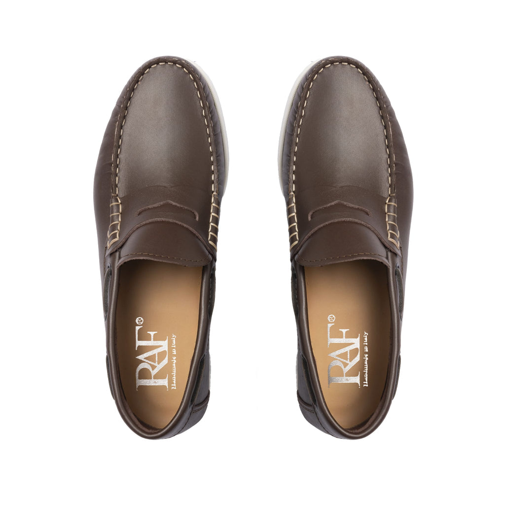 Mocassins Bateau 02 avec Bandeau en Cuir Tête de Moro