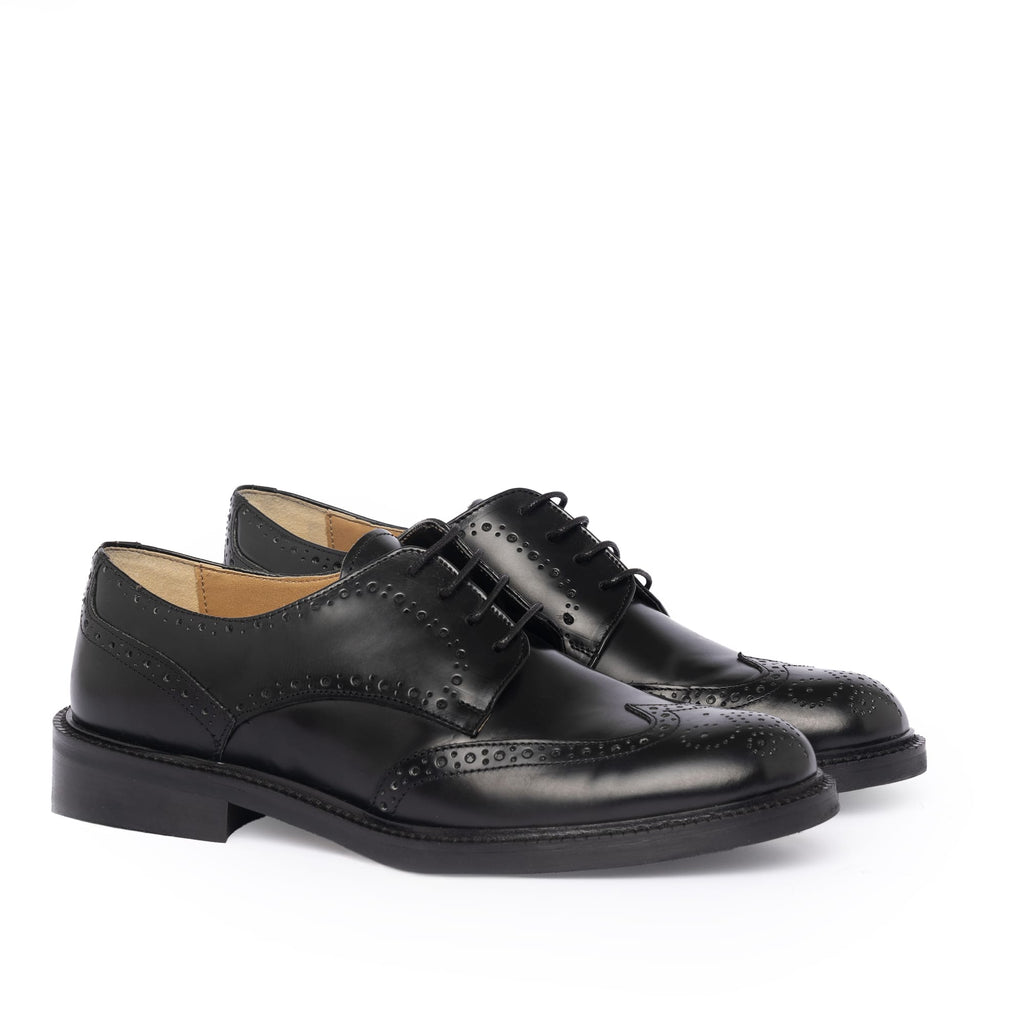 Richelieu Femme en cuir abrasif