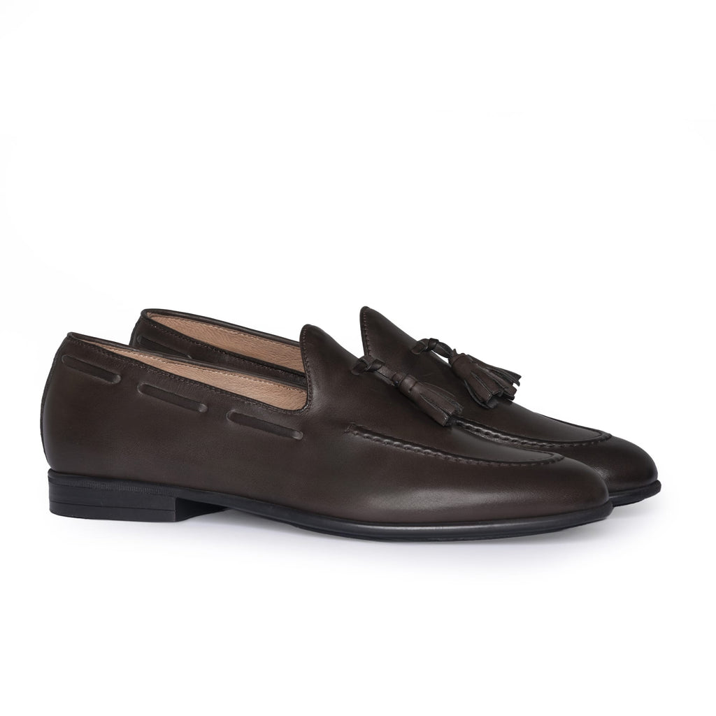 Mocassins avec nœud en cuir - Tête de Moro