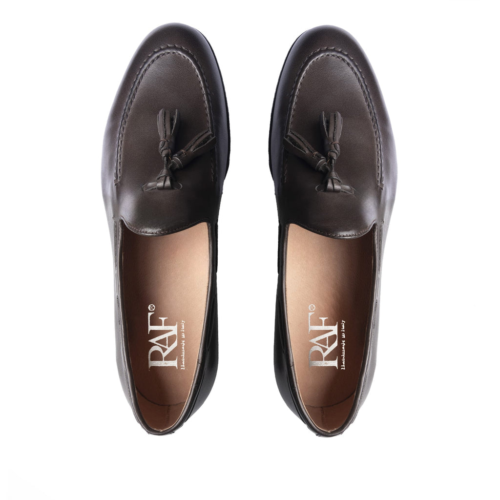 Mocassins avec nœud en cuir - Tête de Moro