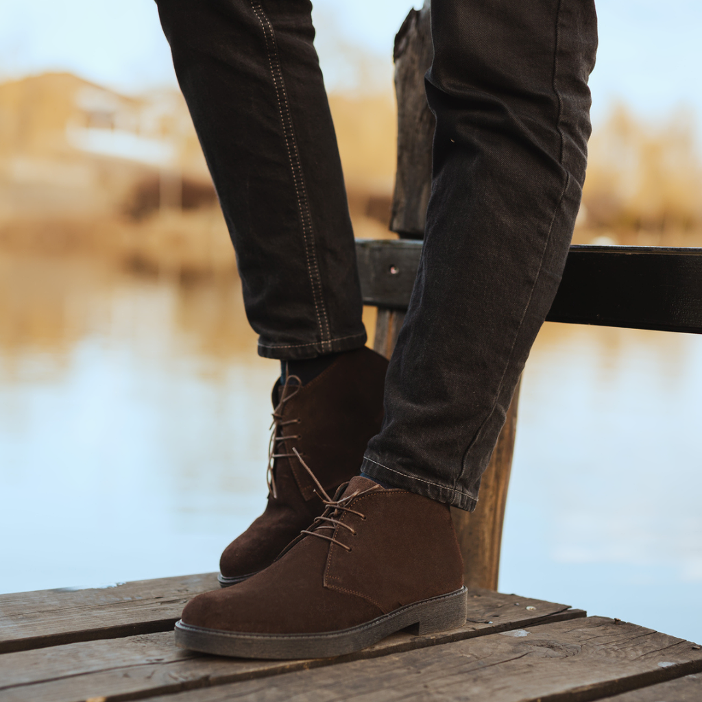 Polinières en cuir Suède - Tête de Moro