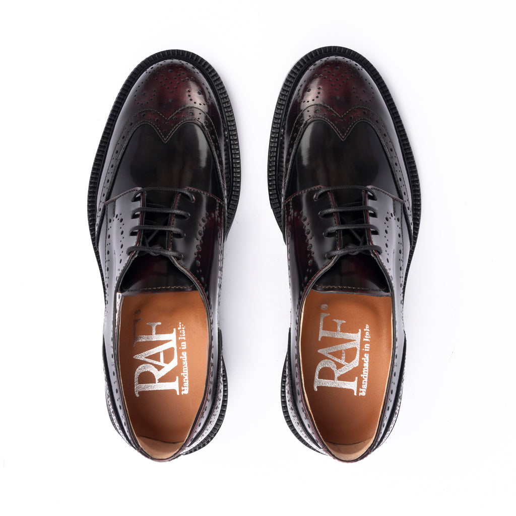 Richelieu Femme en cuir Bordeaux