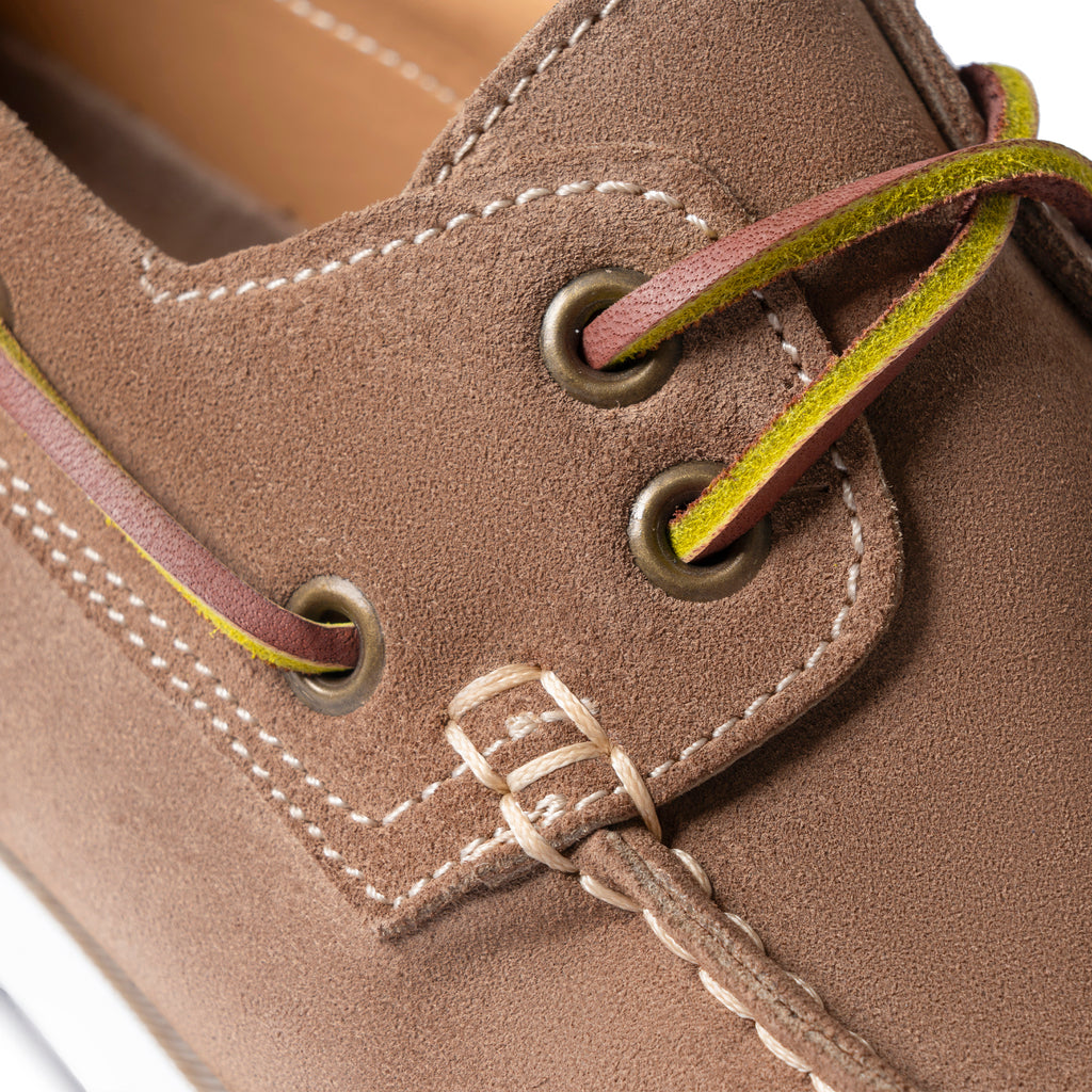Mocassins Bateau Femme Suède Taupe