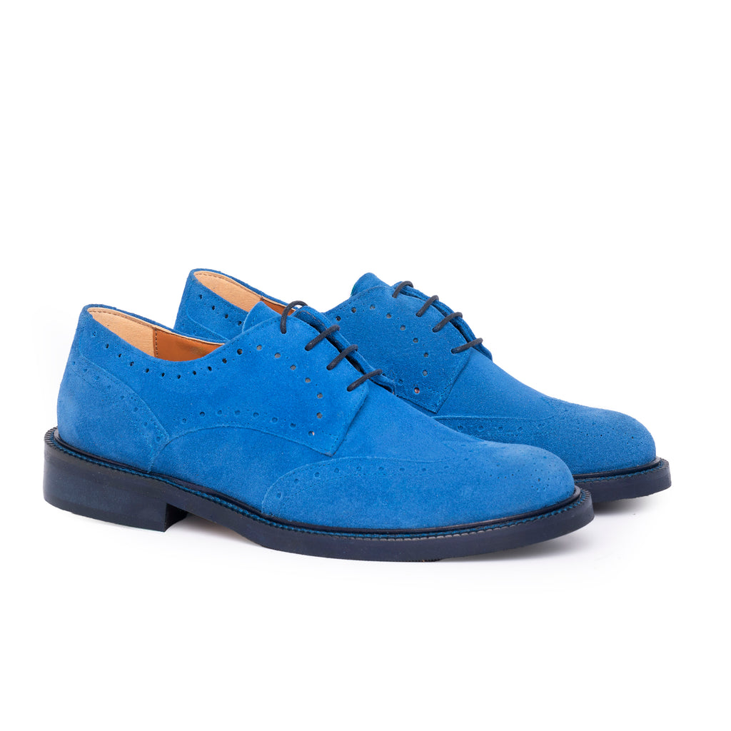 Richelieu Femme en Daim Cobalt