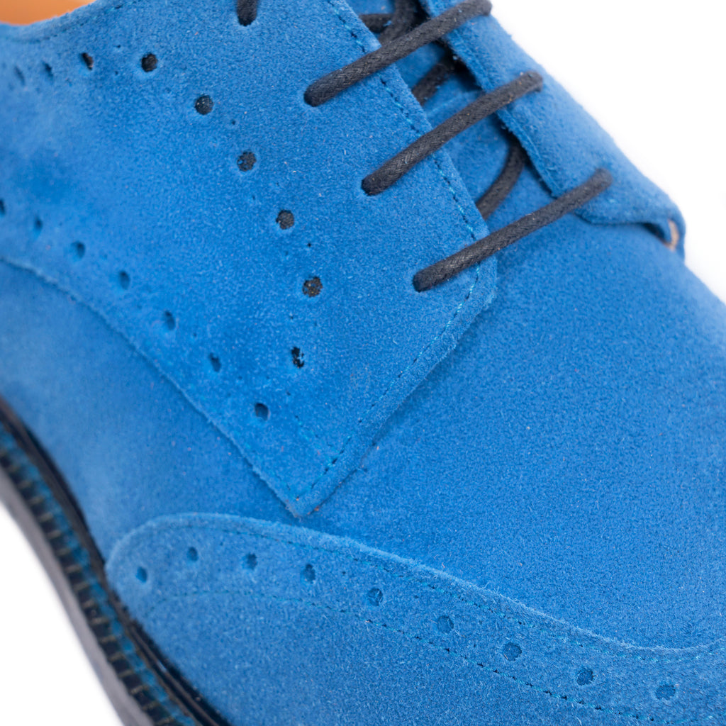 Richelieu Femme en Daim Cobalt