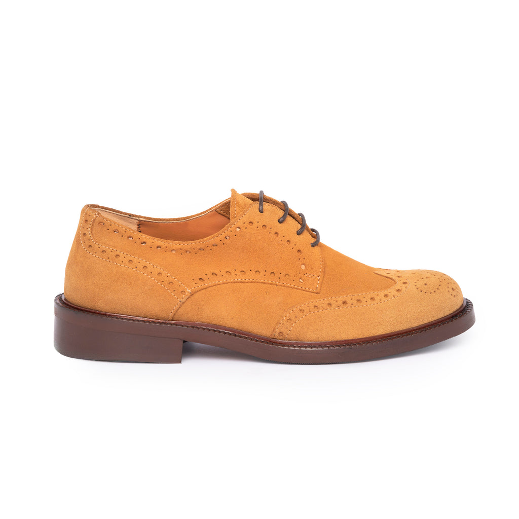 Richelieu Femme en Daim Cognac