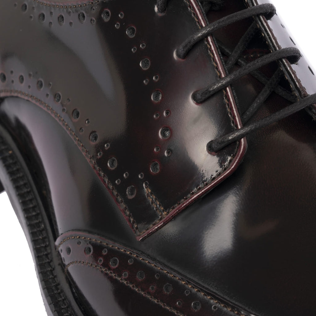 Richelieu Femme en cuir Bordeaux