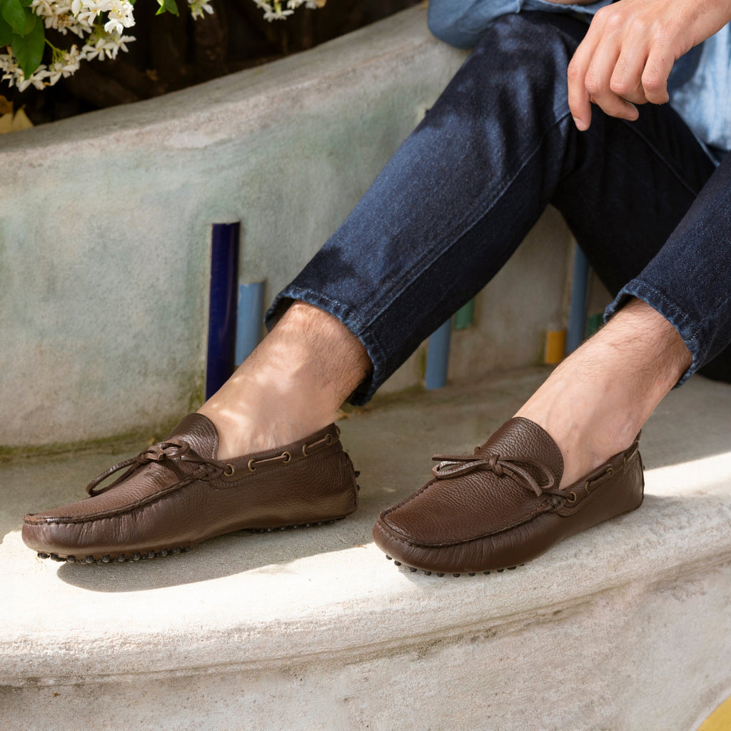 Mocassins Gommino en cuir- Tête de Moro