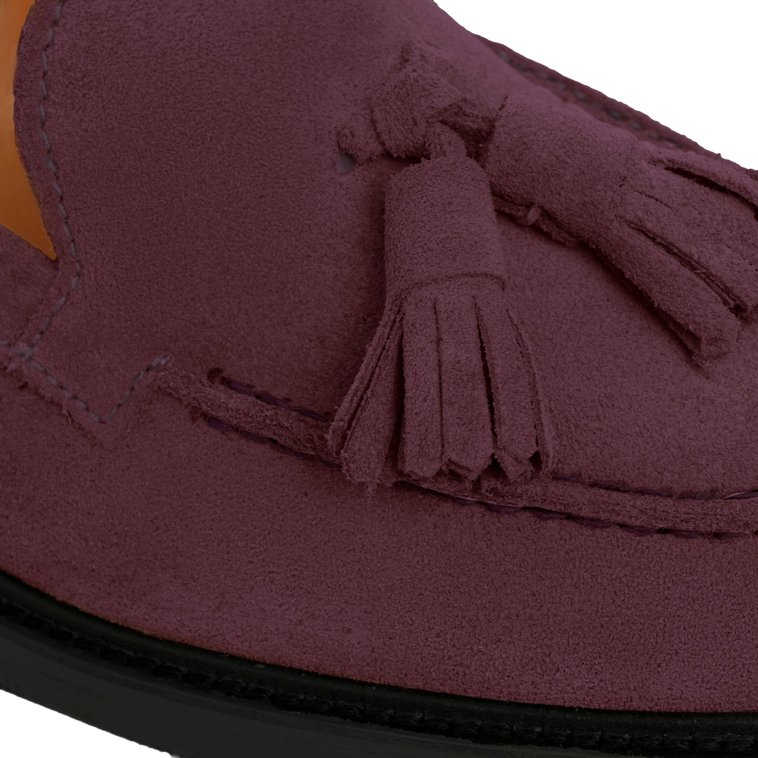 Mocassins Femme avec Nœud en Daim - Bordeaux