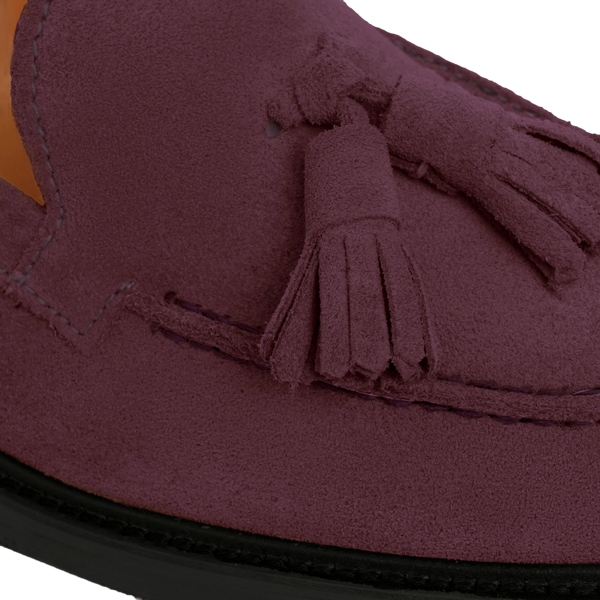 Mocassins Femme avec Nœud en Daim - Bordeaux