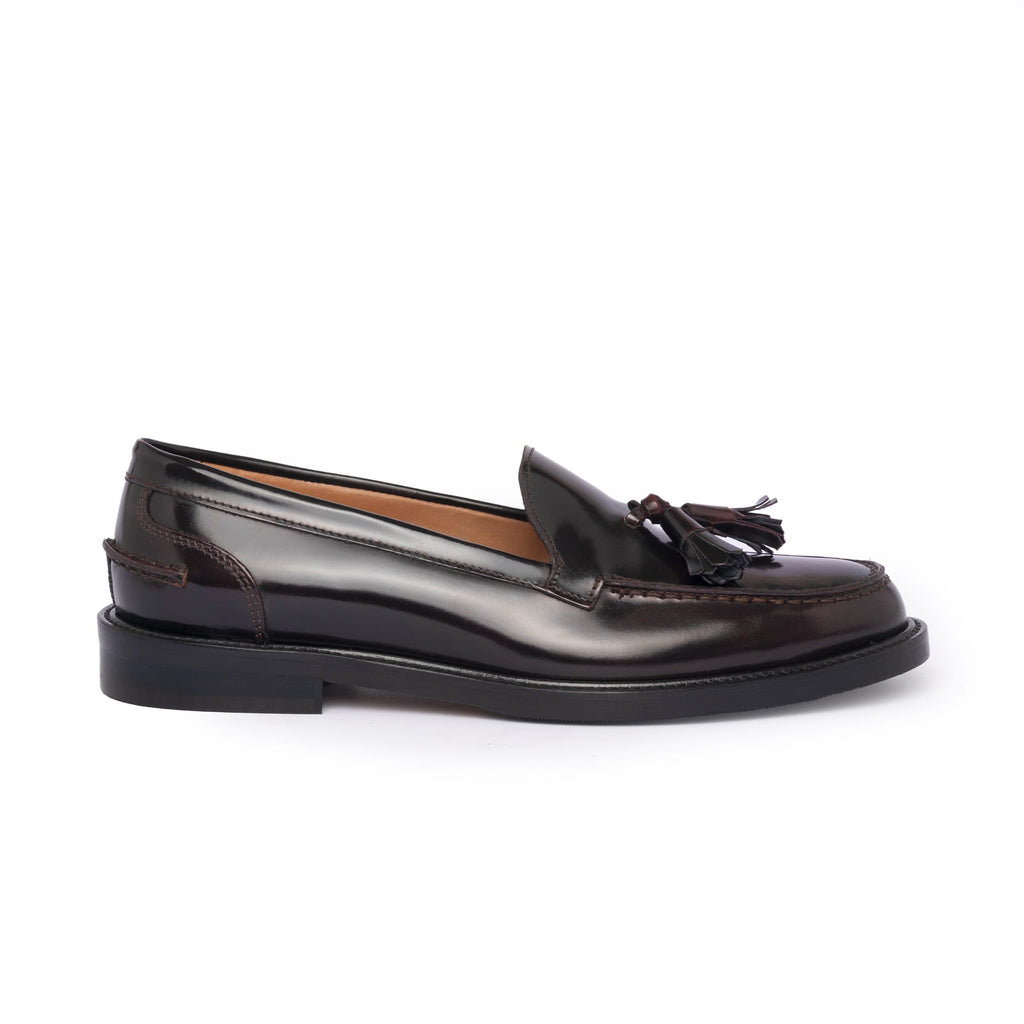 Mocassins A104PN Femme avec nœud en cuir - Bordeaux