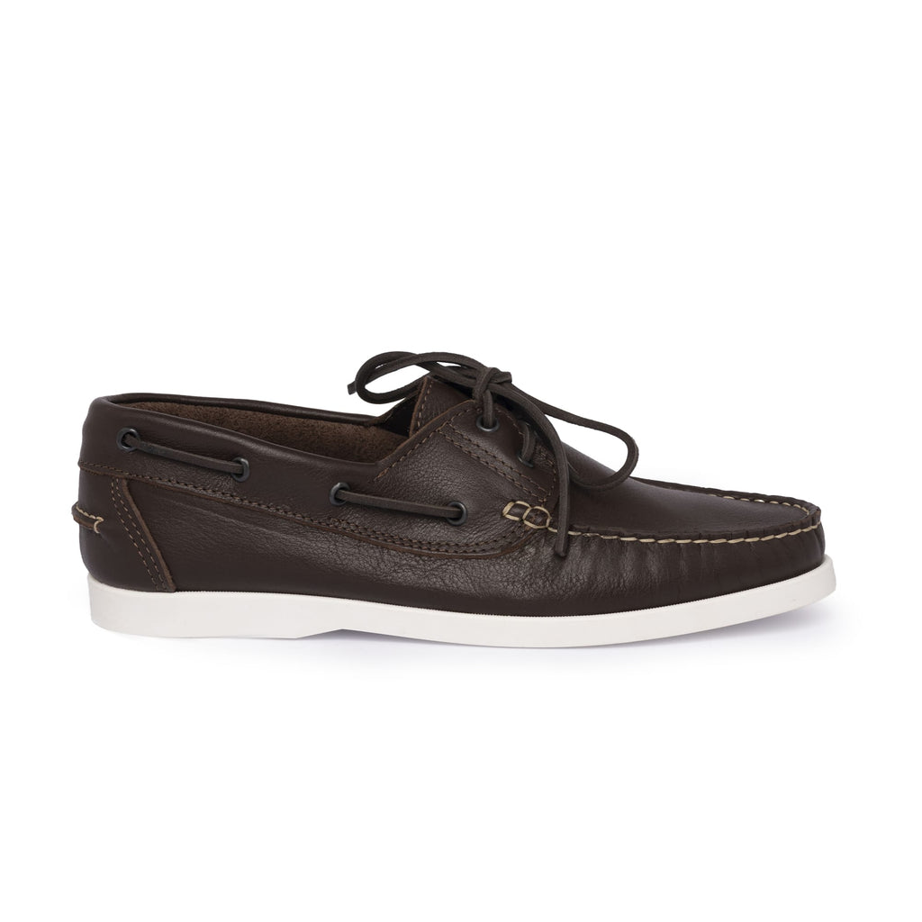 Mocassins Bateau 01 avec Lacets en Cuir tête de Moro