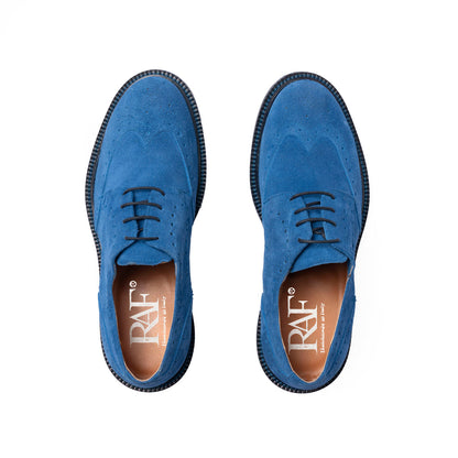 Richelieu Femme en Daim Cobalt