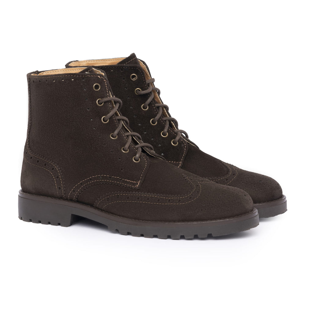Bottines décorées en suède - Tête de Moro