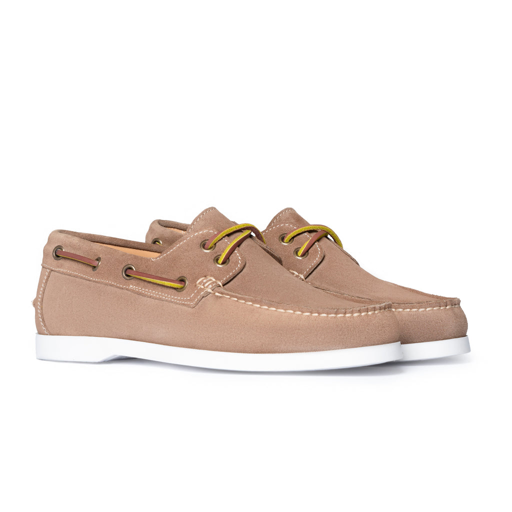 Mocassins Bateau Femme Suède Taupe