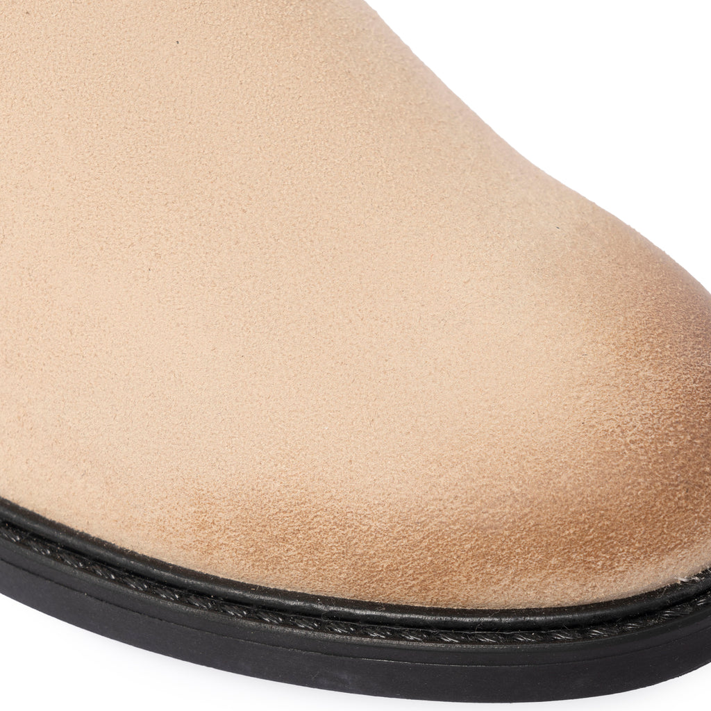 Bottines Beatles Femme en Suède - Taupe