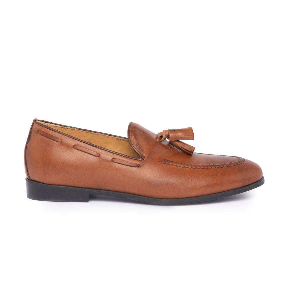 Mocassins avec nœud en cuir - Cuir