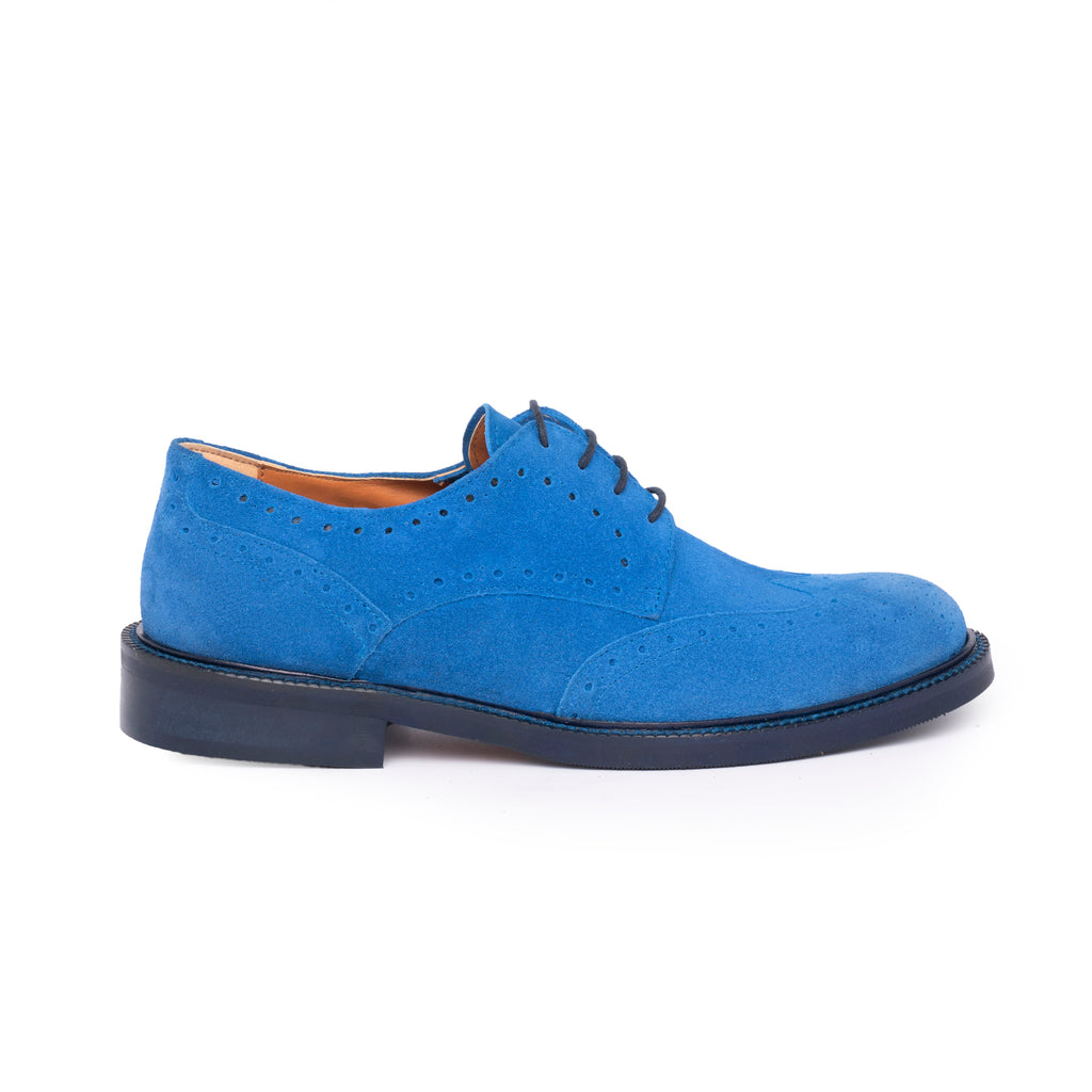 Richelieu Femme en Daim Cobalt