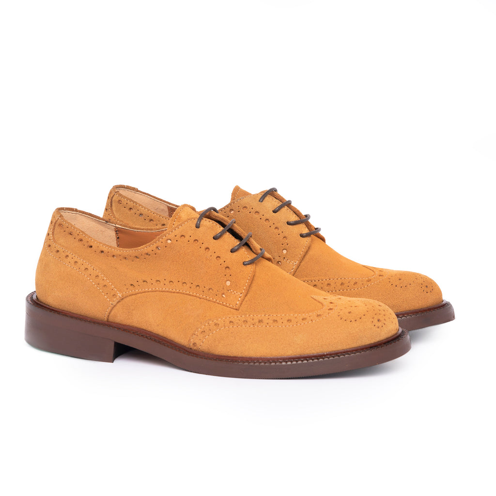 Richelieu Femme en Daim Cognac