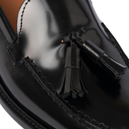Mocassins A104PN Femme avec nœud en cuir - Noir