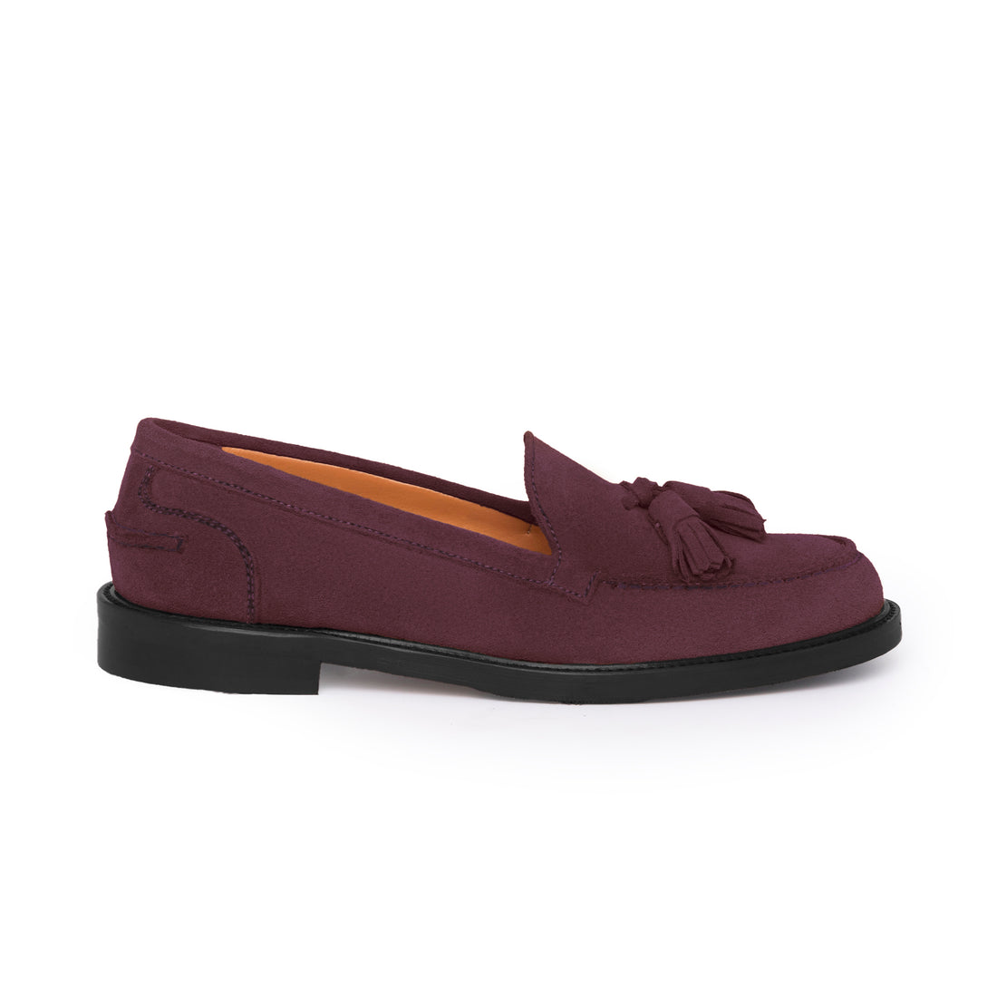 Mocassins Femme avec Nœud en Daim - Bordeaux
